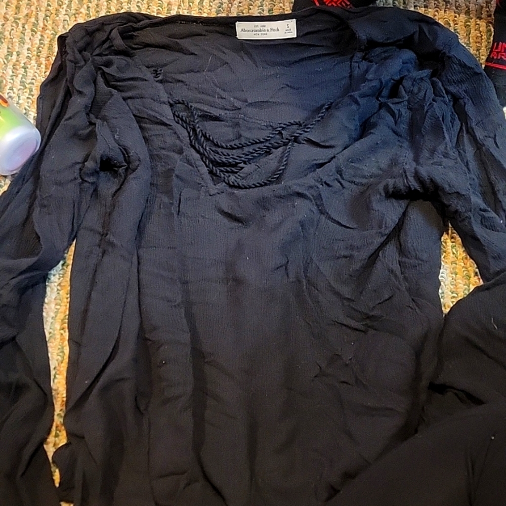 Black Abercrombie long sleeve shirt